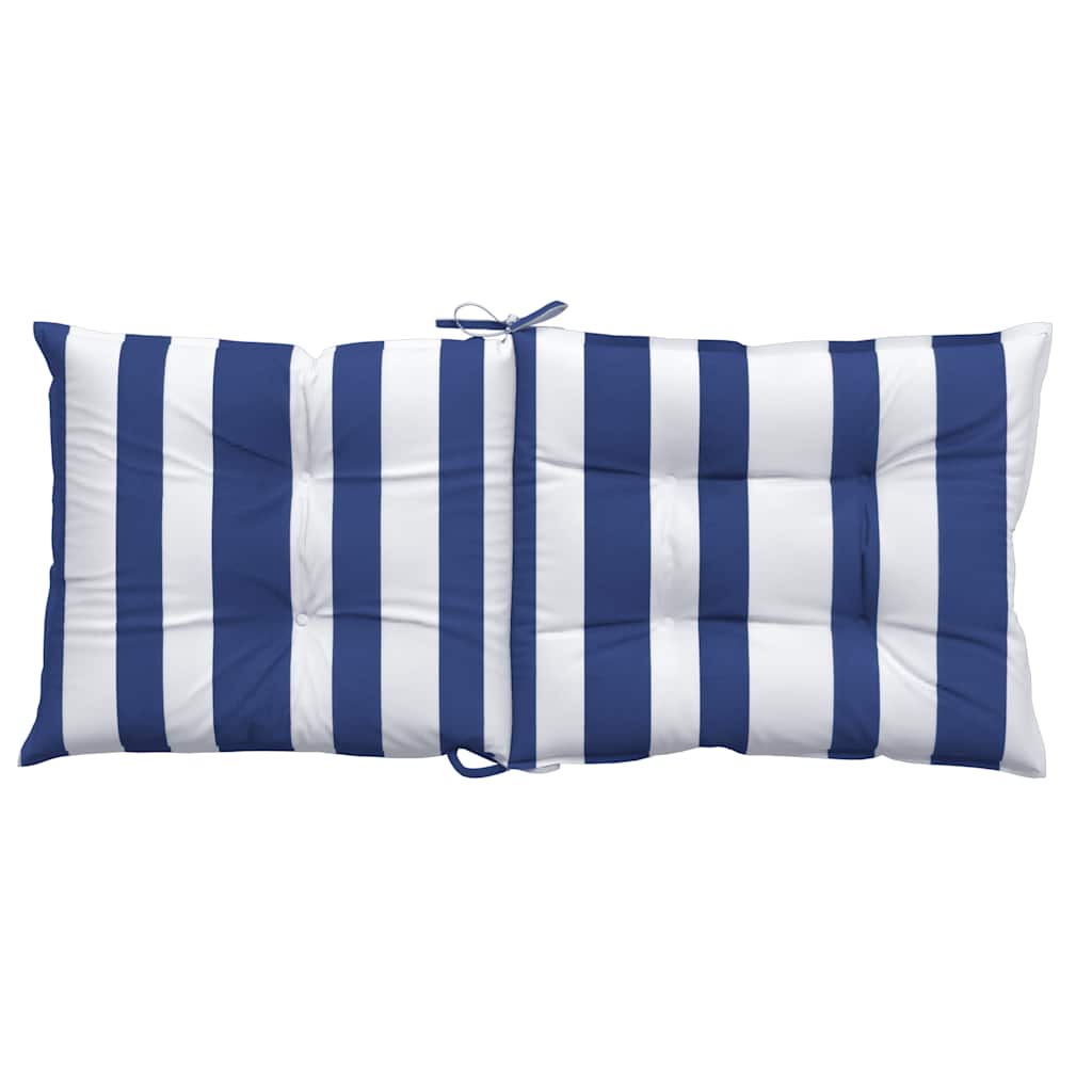 vidaXL Cuscini Sedia Schienale Basso 2 pz a Righe Blu e Bianche Oxford