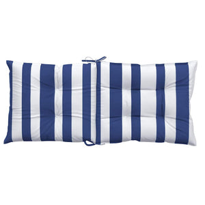 vidaXL Cuscini Sedia Schienale Basso 2 pz a Righe Blu e Bianche Oxford