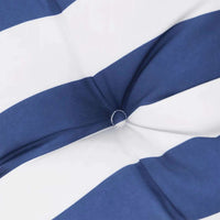 vidaXL Cuscini Sedia Schienale Basso 2 pz a Righe Blu e Bianche Oxford