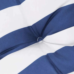 vidaXL Cuscini Sedia Schienale Basso 2 pz a Righe Blu e Bianche Oxford