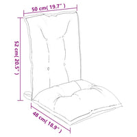 vidaXL Cuscini Sedia Schienale Basso 2 pz a Righe Blu e Bianche Oxford