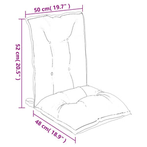 vidaXL Cuscini Sedia Schienale Basso 2 pz a Righe Blu e Bianche Oxford