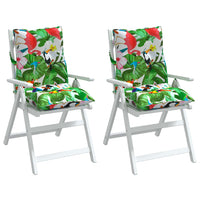 Cuscini Sedia Schienale Basso 2pz Multicolore in Tessuto Oxford 377722