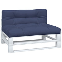 Cuscini per Pallet 2 pz Blu Marino in Tessuto 378150