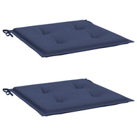 Cuscini per Pallet 2 pz Blu Marino 40x40x4 cm in Tessuto Oxford