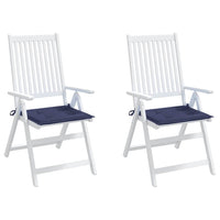 Cuscini per Pallet 2 pz Blu Marino 40x40x4 cm in Tessuto Oxford