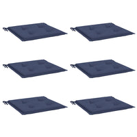 Cuscini per Pallet 6 pz Blu Marino 40x40x4 cm in Tessuto Oxford