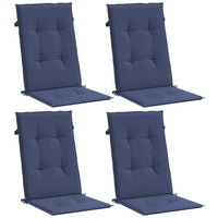 Cuscini Sedia con Schienale Alto 4 pz Blu Marino Tessutocod mxl 91898