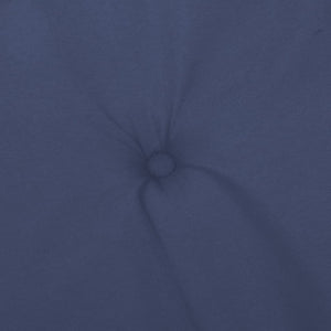 Cuscini Sedia Schienale Basso 2 pz Blu Marino in Tessuto 378680