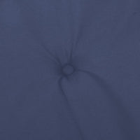 Cuscini Sedia Schienale Basso 2 pz Blu Marino in Tessuto