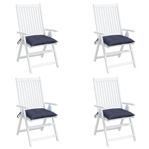 Cuscini per Sedia 4 pz Blu Marino 50x50x7 cm in Tessuto Oxford 378916