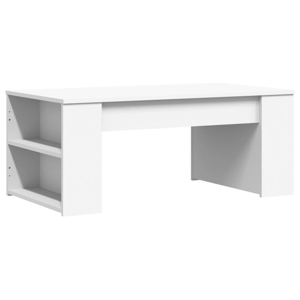 Tavolino da Salotto-Tavolino da soggiorno-Tavolo Bianco 102x55x42 cm in Legno Multistrato 410166