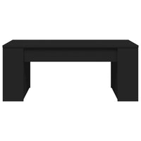 Tavolino da Salotto Nero 102x55x42 cm in Legno Multistrato