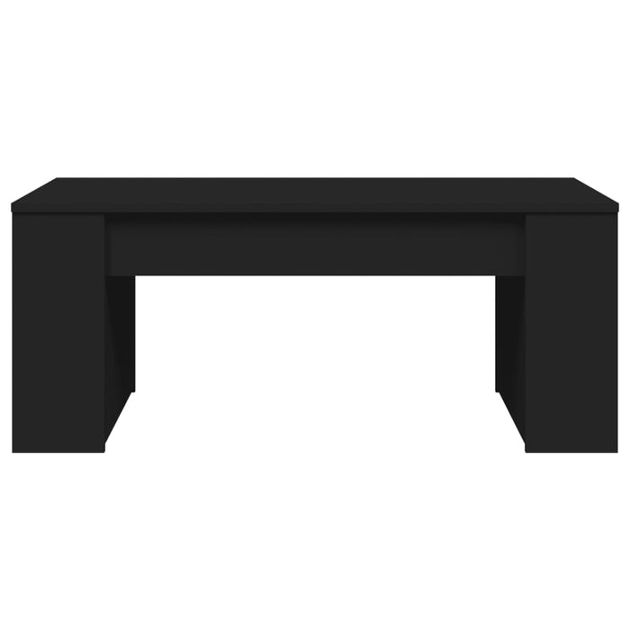 Tavolino da Salotto Nero 102x55x42 cm in Legno Multistrato