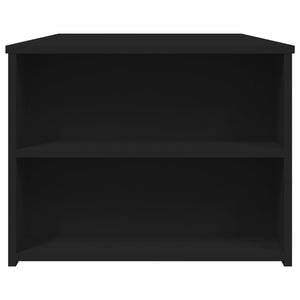 Tavolino da Salotto Nero 102x55x42 cm in Legno Multistrato