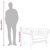 Poltrona Chesterfield Grigio Scuro in Tessuto 372539