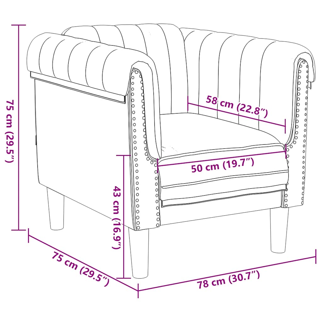 Poltrona Marrone in Similpelle Scamosciata 372574