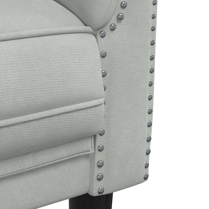 Divano a 2 Posti Grigio Chiaro in Velluto 372575