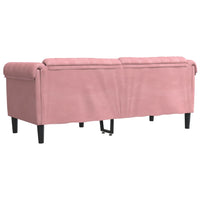 Divano a 2 Posti Rosa in Velluto 372578