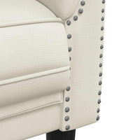 Divano a 2 Posti Crema in Velluto 372582