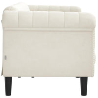 Divano a 3 Posti Crema in Velluto 372592