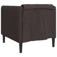 Poltrona Marrone Scuro in Tessuto 372598