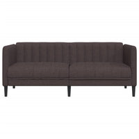 Divano a 2 Posti Marrone Scuro in Tessuto 372607