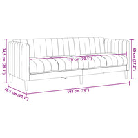 Divano a 3 Posti Marrone in Similpelle Scamosciata 372621