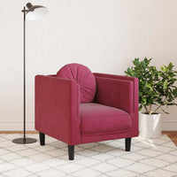 Poltrona con Cuscino Rosso Vino in Vellutocod mxl 115273