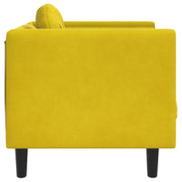 Poltrona con Cuscino Giallo in Velluto 372628