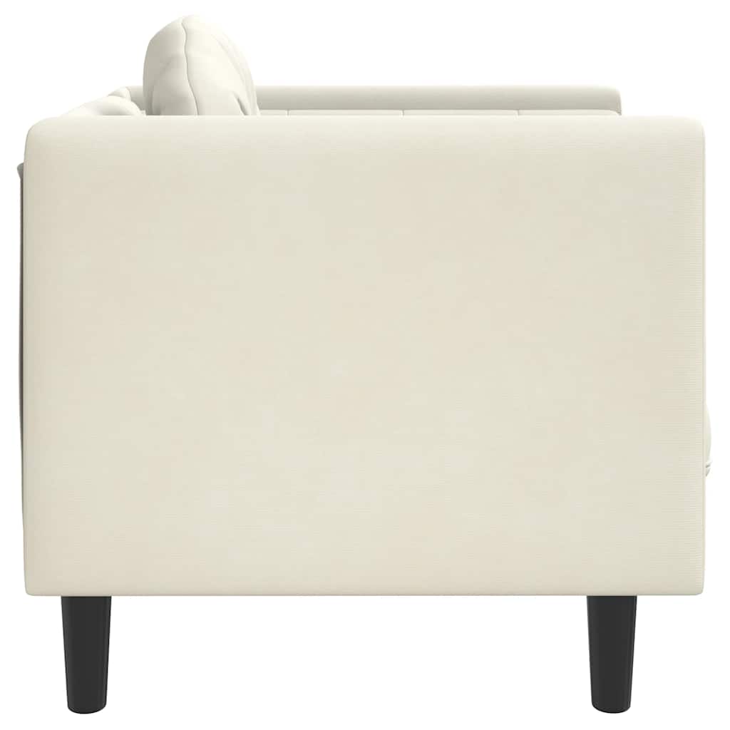 Poltrona con Cuscino Crema in Velluto 372629