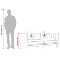 Divano a 3 Posti con Cuscini Nero in Velluto 372647