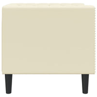 Poltrona Chesterfield Crema in Ecopelle 372653