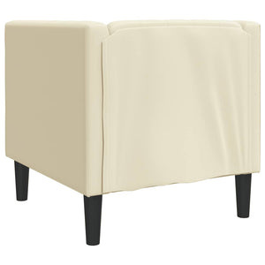 Poltrona Chesterfield Crema in Ecopelle 372653