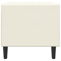 vidaXL Poltrona Chesterfield Crema in Velluto