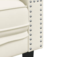 vidaXL Poltrona Chesterfield Crema in Velluto