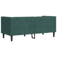Divano Chesterfield con Rinforzi 2 Posti Verde Scuro in Velluto 372685