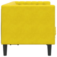vidaXL Divano Chesterfield con Rinforzi 2 Posti Giallo in Velluto
