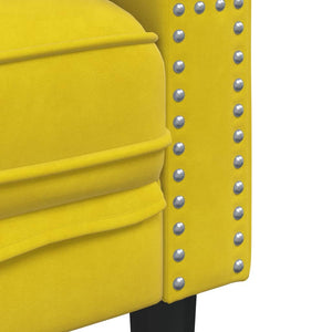 vidaXL Divano Chesterfield con Rinforzi 2 Posti Giallo in Velluto