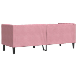 vidaXL Divano Chesterfield con Rinforzi a 3 Posti Rosa in Velluto