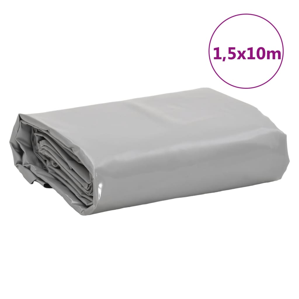 vidaXL Telone Grigio 1,5x10 m 650 g/m²