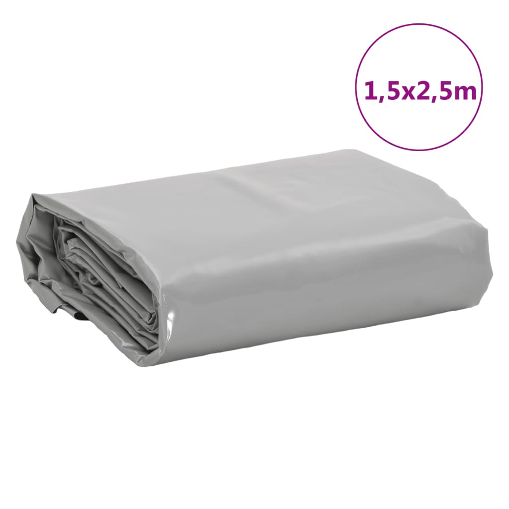 vidaXL Telone Grigio 1,5x2,5 m 650 g/m²