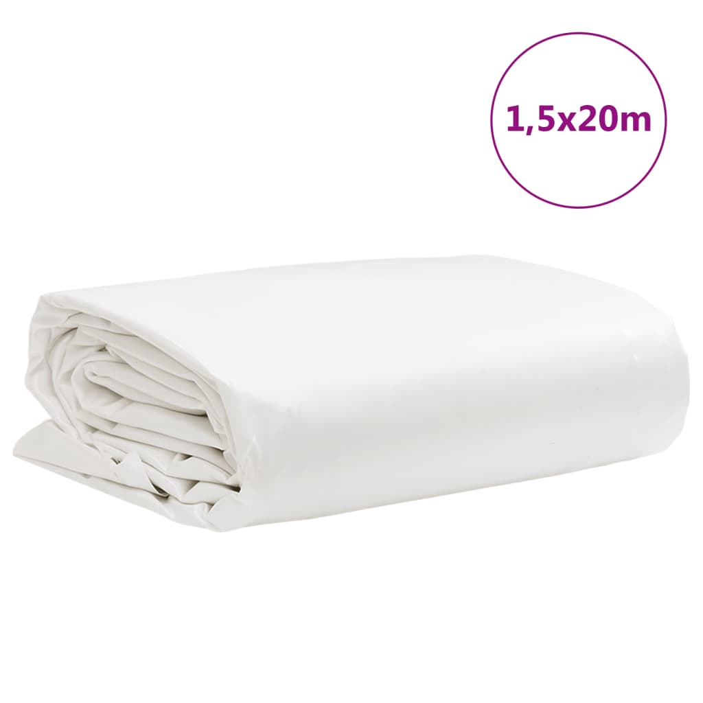 vidaXL Telone Bianco 1,5x20 m 650 g/m²