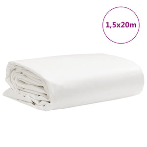 vidaXL Telone Bianco 1,5x20 m 650 g/m²