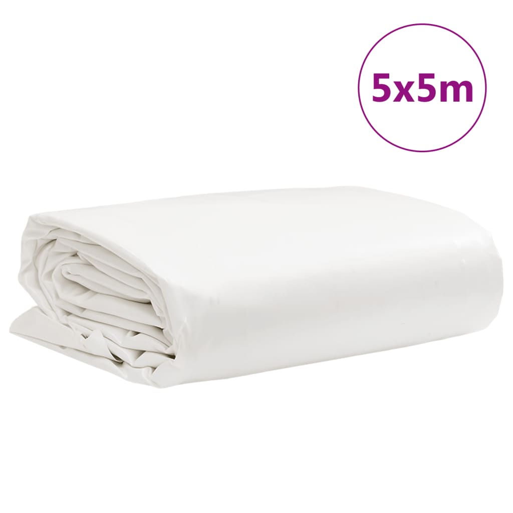 vidaXL Telone Bianco 5x5 m 650 g/m²
