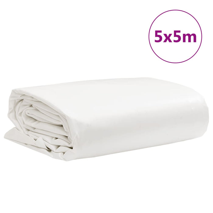 vidaXL Telone Bianco 5x5 m 650 g/m²