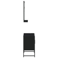 Set Mobili da Bagno 2 pz Nero in Legno Multistrato 3214334
