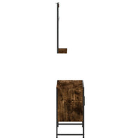 Set Mobili da Bagno 2 pz Rovere Fumo in Legno Multistrato 3214336