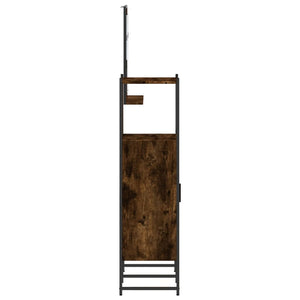 Set Mobili da Bagno 3 pz Rovere Fumo in Legno Multistrato 3214351