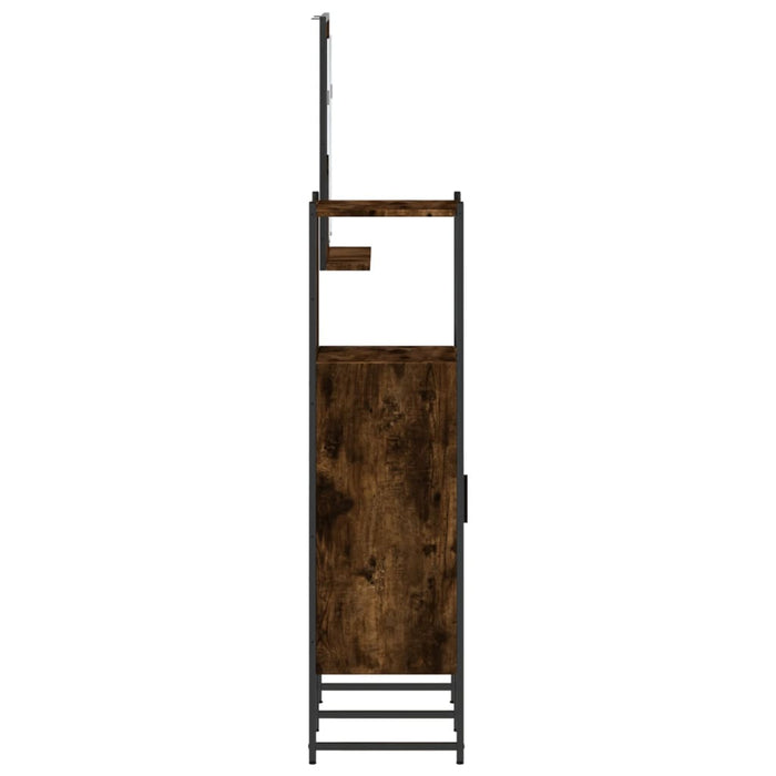 Set Mobili da Bagno 3 pz Rovere Fumo in Legno Multistrato 3214351